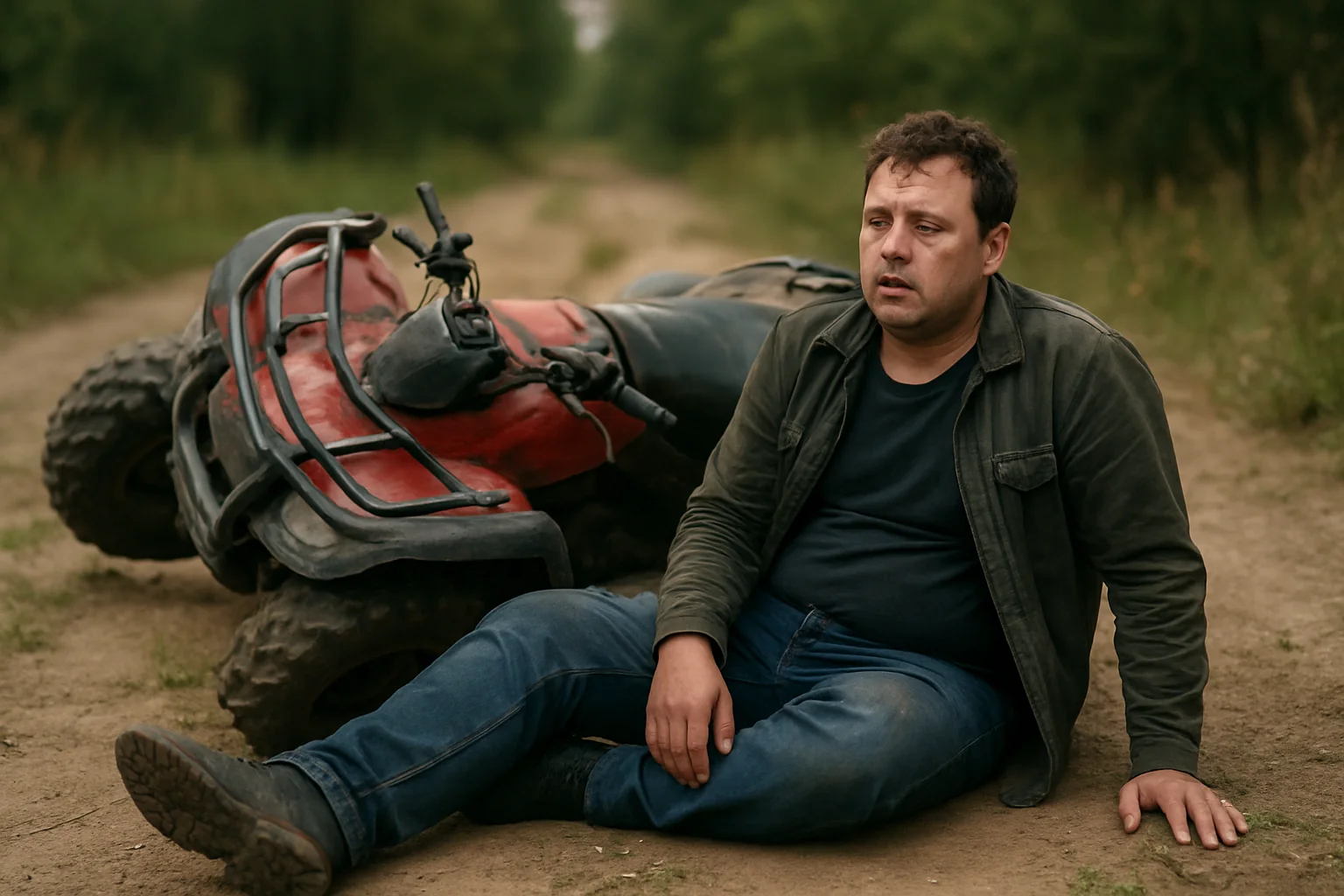 Accident cu ATV în Bătarci: Șofer beat, fără permis