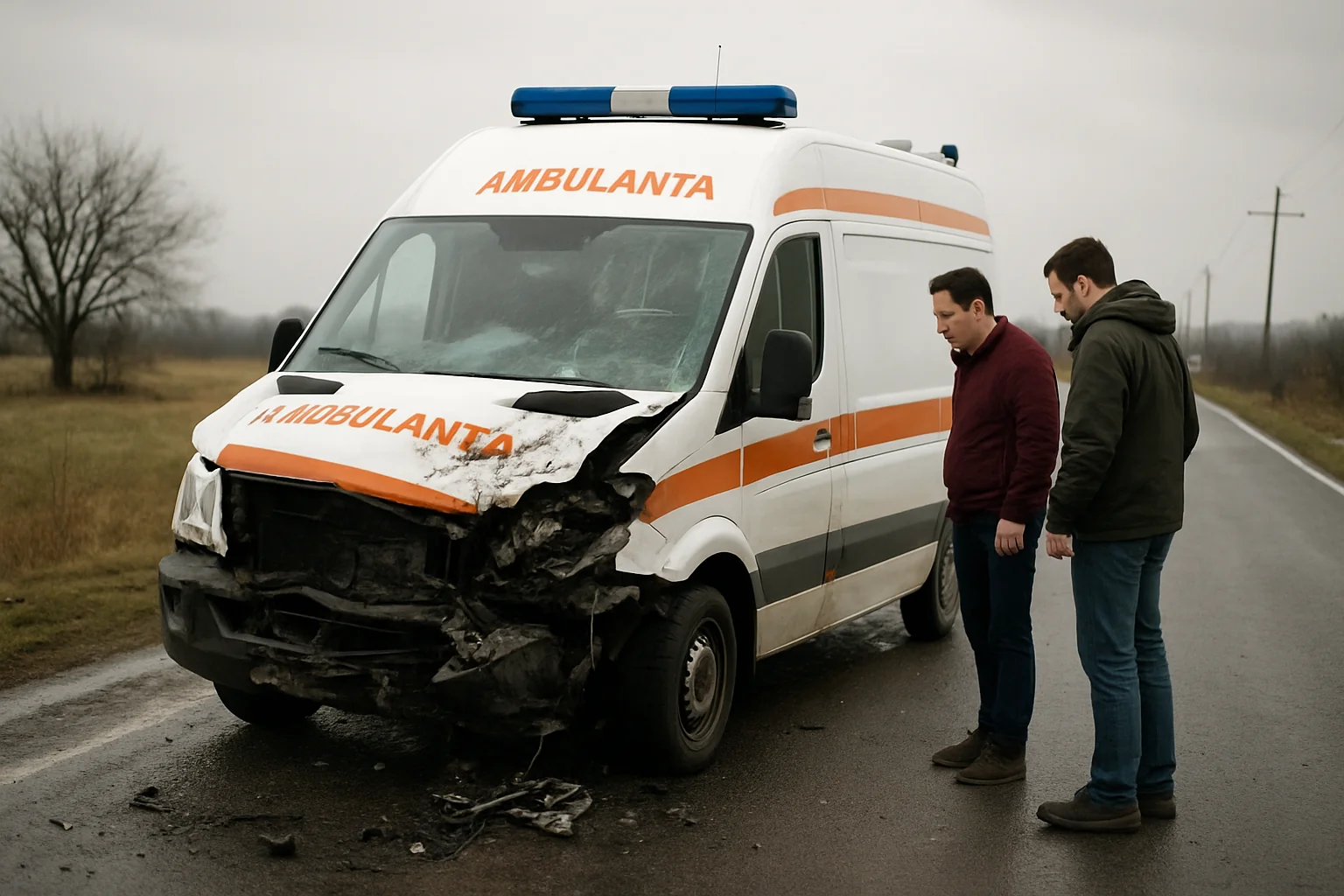 Accident fără victime: Ambulanță implicată pe DN 19, lângă Carei
