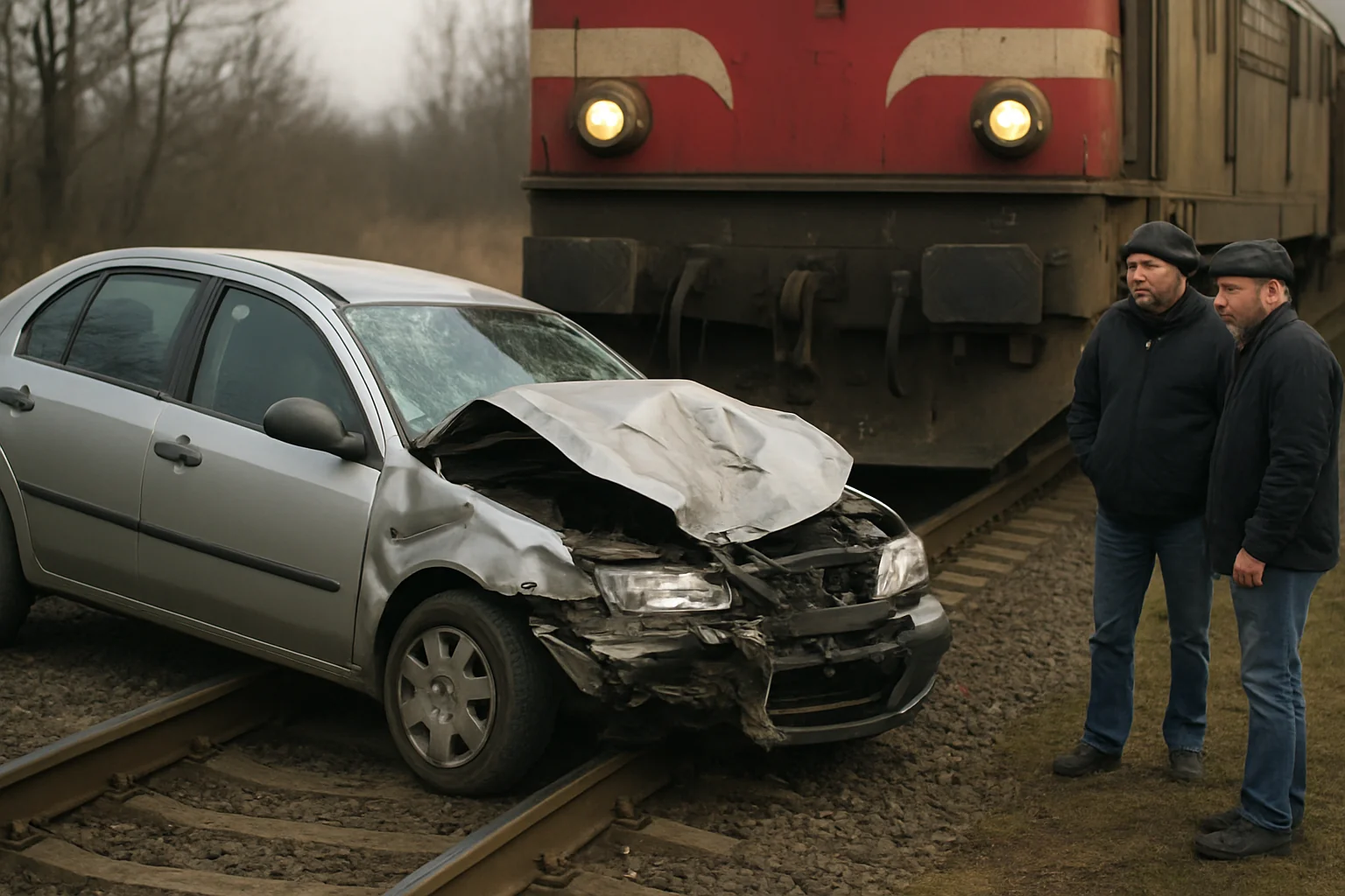Accident feroviar Tășnad: Mașină lovită de tren internațional