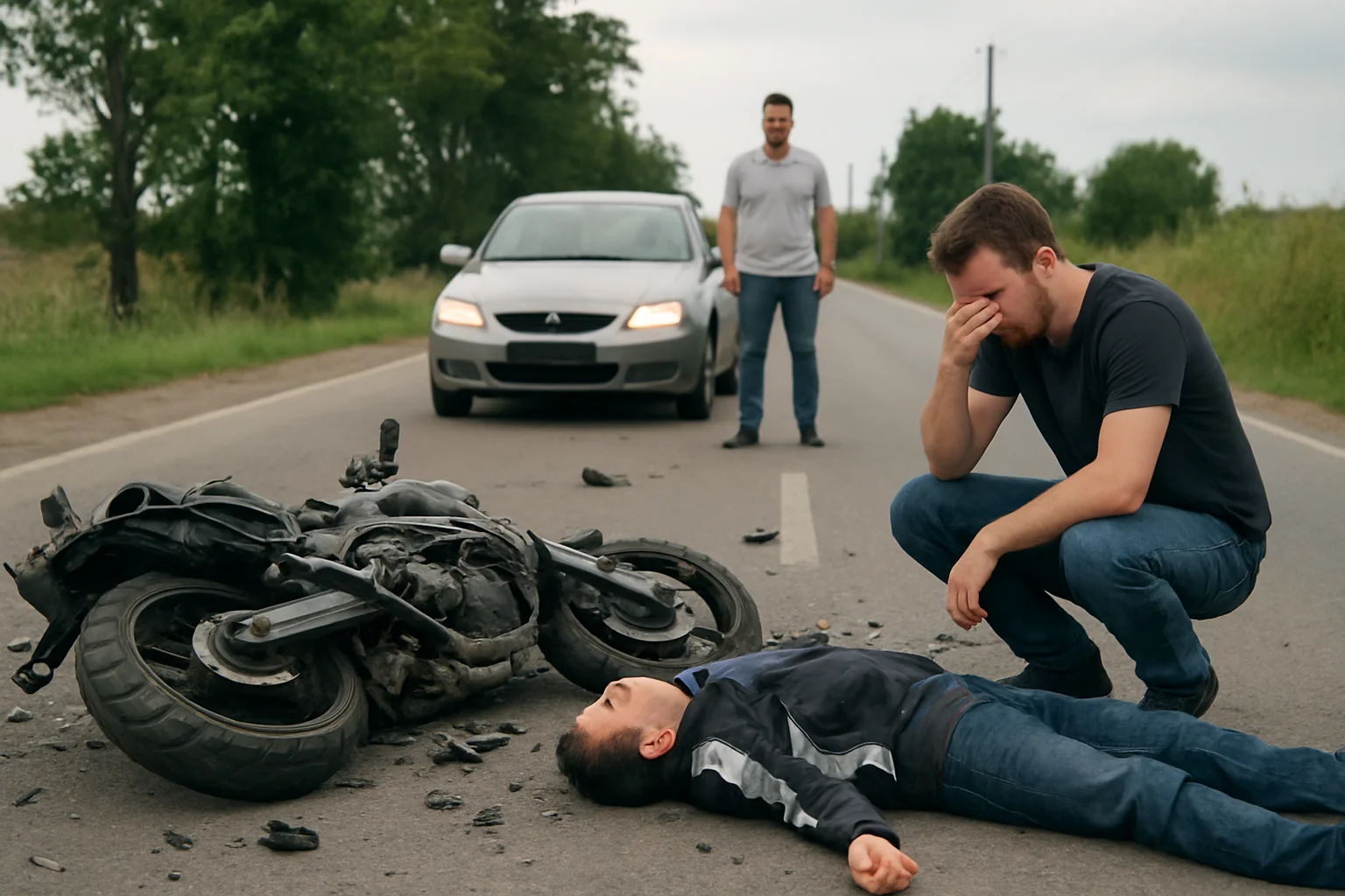 Accident grav în Dorolț: Motociclist rănit, șofer beat și fără permis