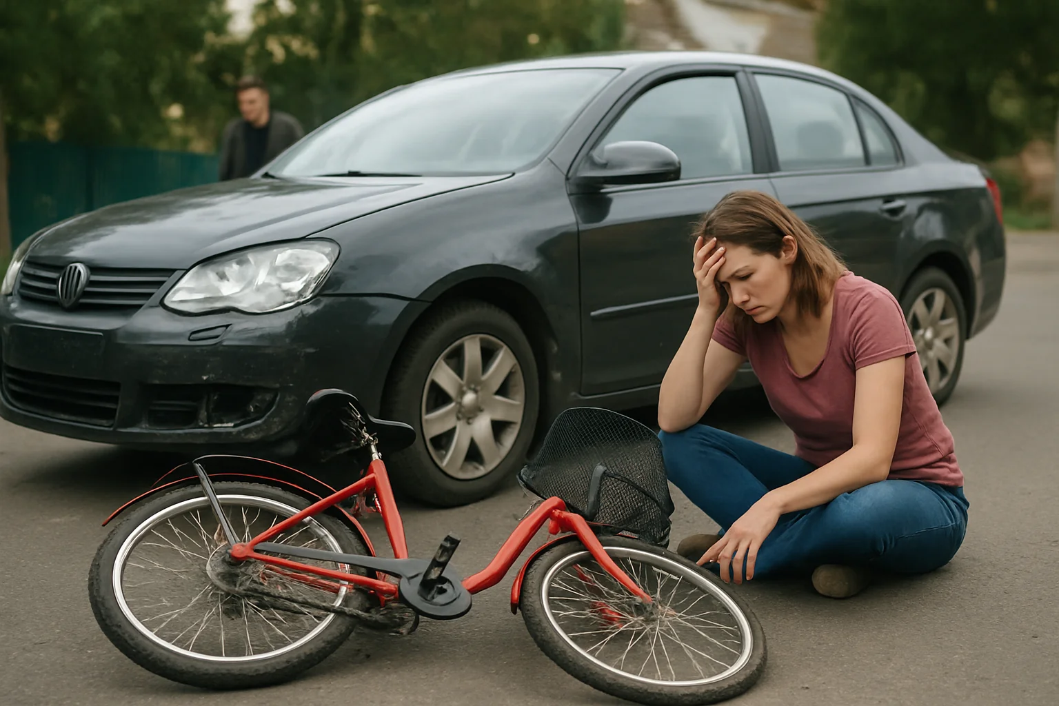 Accident în Vama, Satu Mare: Triciclu lovit de mașină