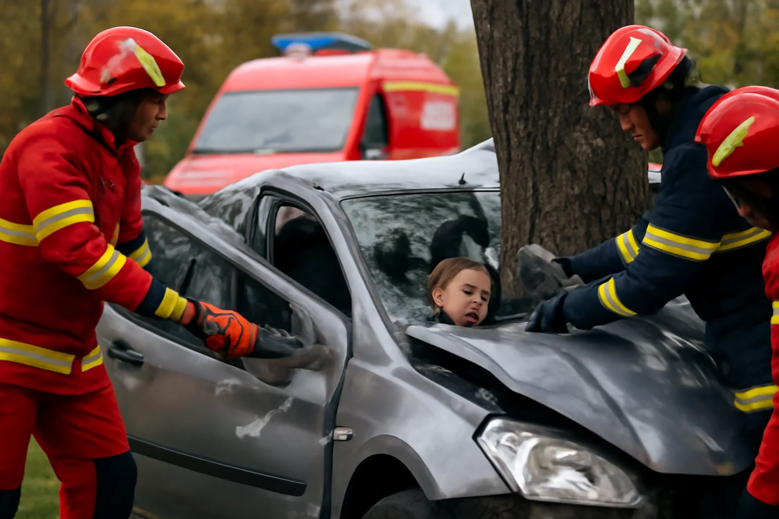 Accident la Carei: femeie încarcerată după coliziune gravă