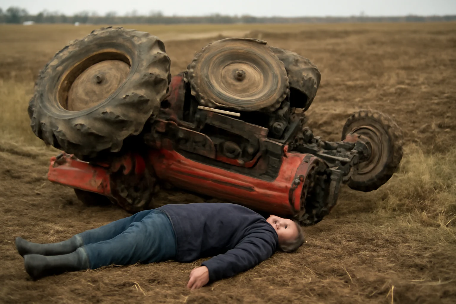 Bărbat de 66 de ani și-a pierdut viața după răsturnarea unui tractor pe câmp, în județul Satu Mare