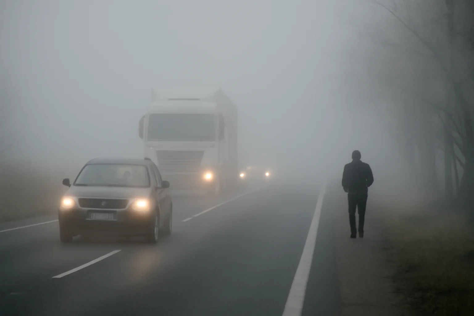 Ceață densă în Satu Mare pe 7 februarie: trafic rutier îngreunat și apel la prudență