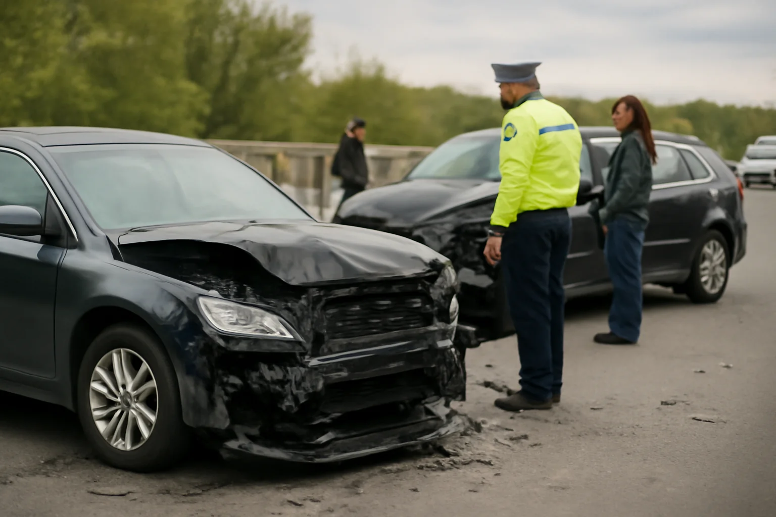 Coliziune între două autoturisme la capătul podului Golescu din Satu Mare