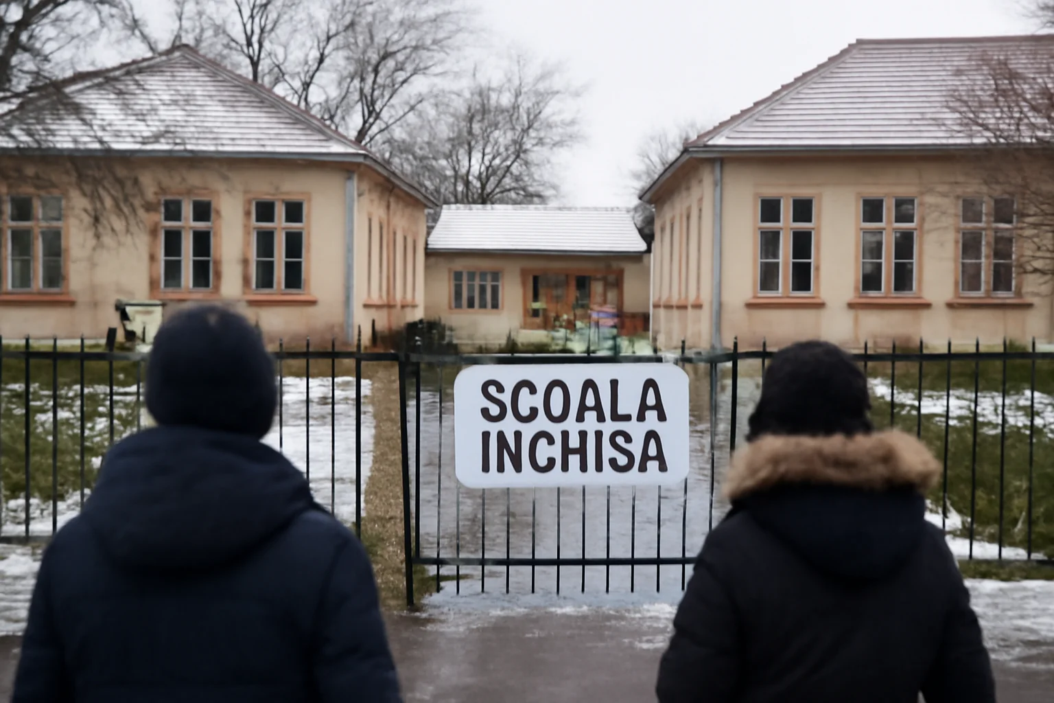Cursuri suspendate din cauza vremii la o unitate de învățământ din județul Satu Mare