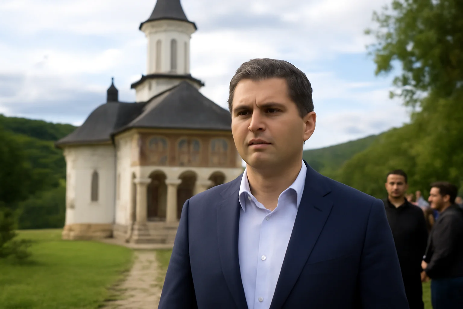 Deputatul Adrian Cozma, la mănăstirea din Scărișoara Nouă de Sfântul Ioan, în județul Satu Mare