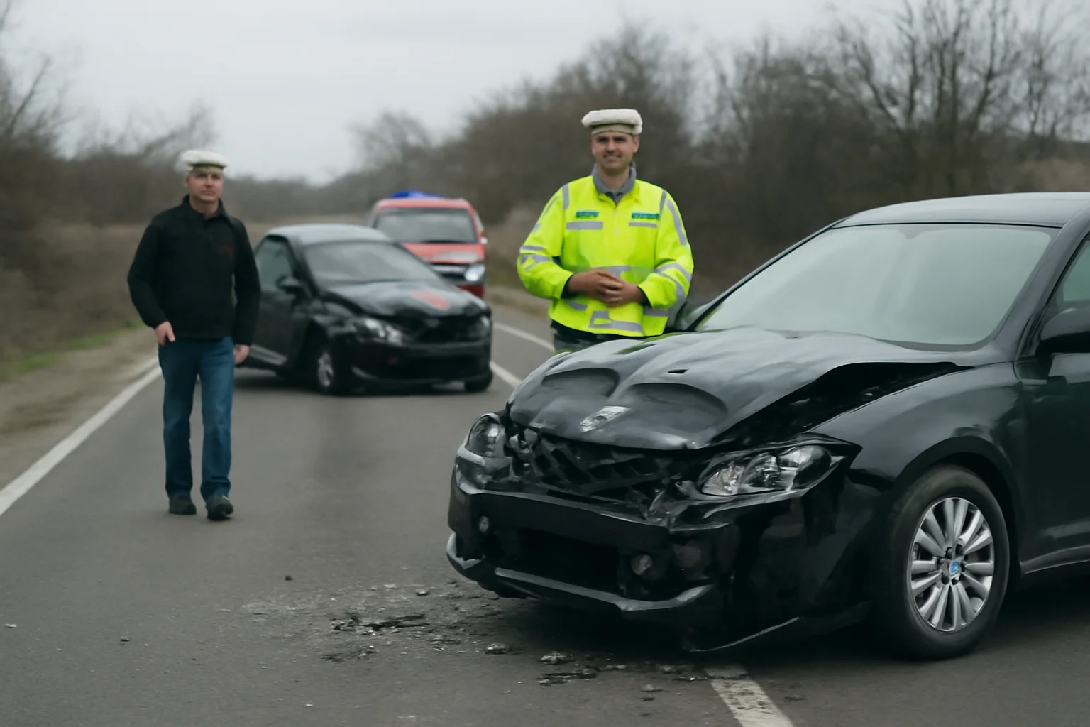 Două accidente rutiere investigate de polițiștii din Satu Mare, la Halmeu și pe DN 19F