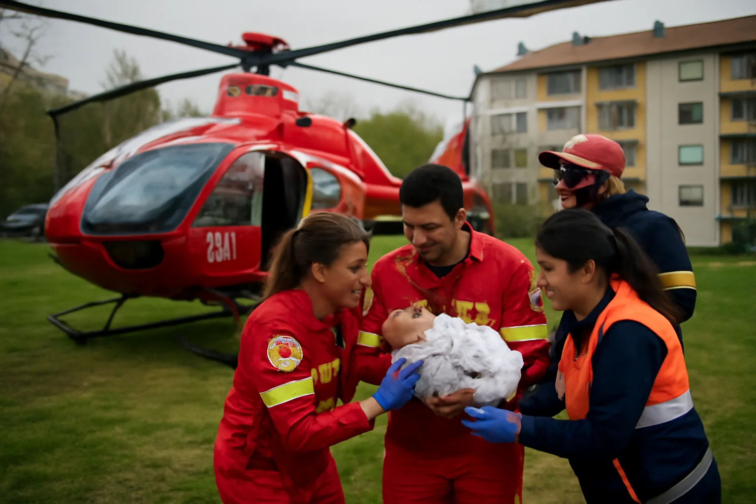 Elicopter SMURD chemat de urgență la Satu Mare pentru salvarea unui nou-născut