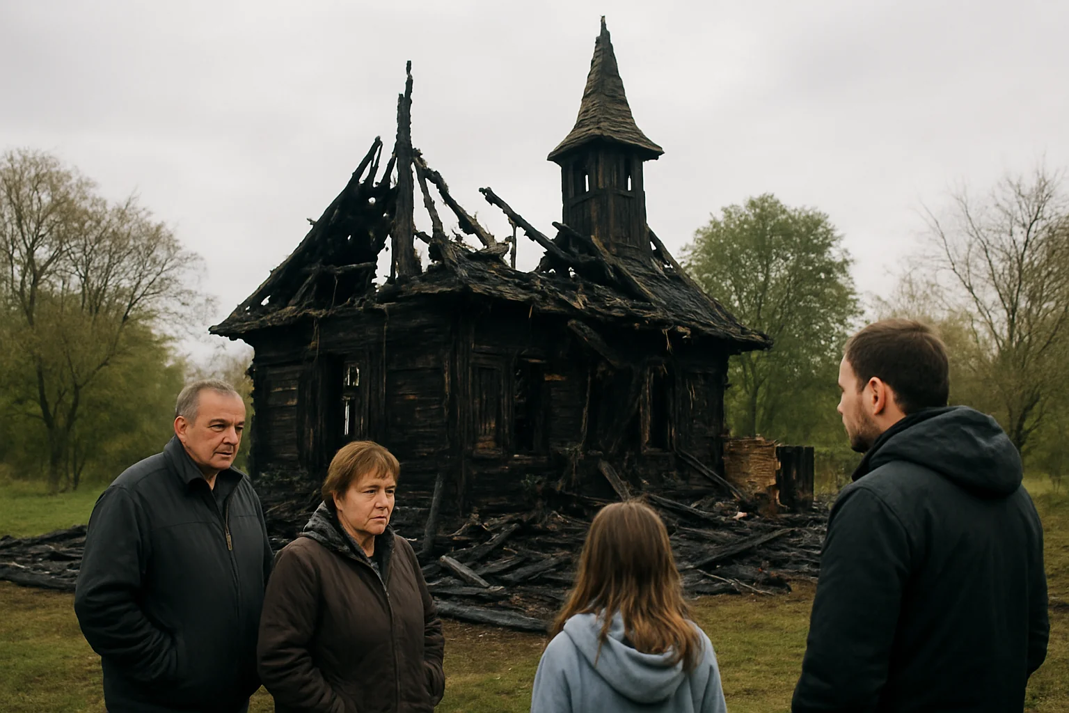 Incendiu devastator la o biserică de lemn din Maramureș