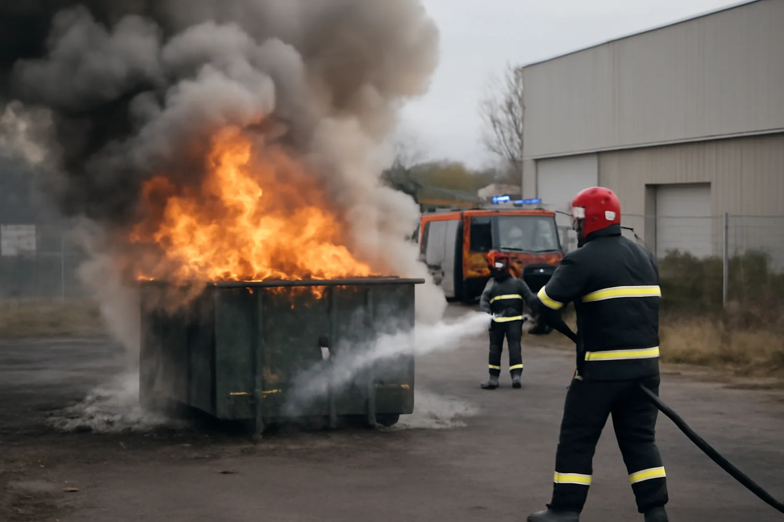 Incendiu la un container de deșeuri în Parcul Industrial Satu Mare, în prima parte a dimineții