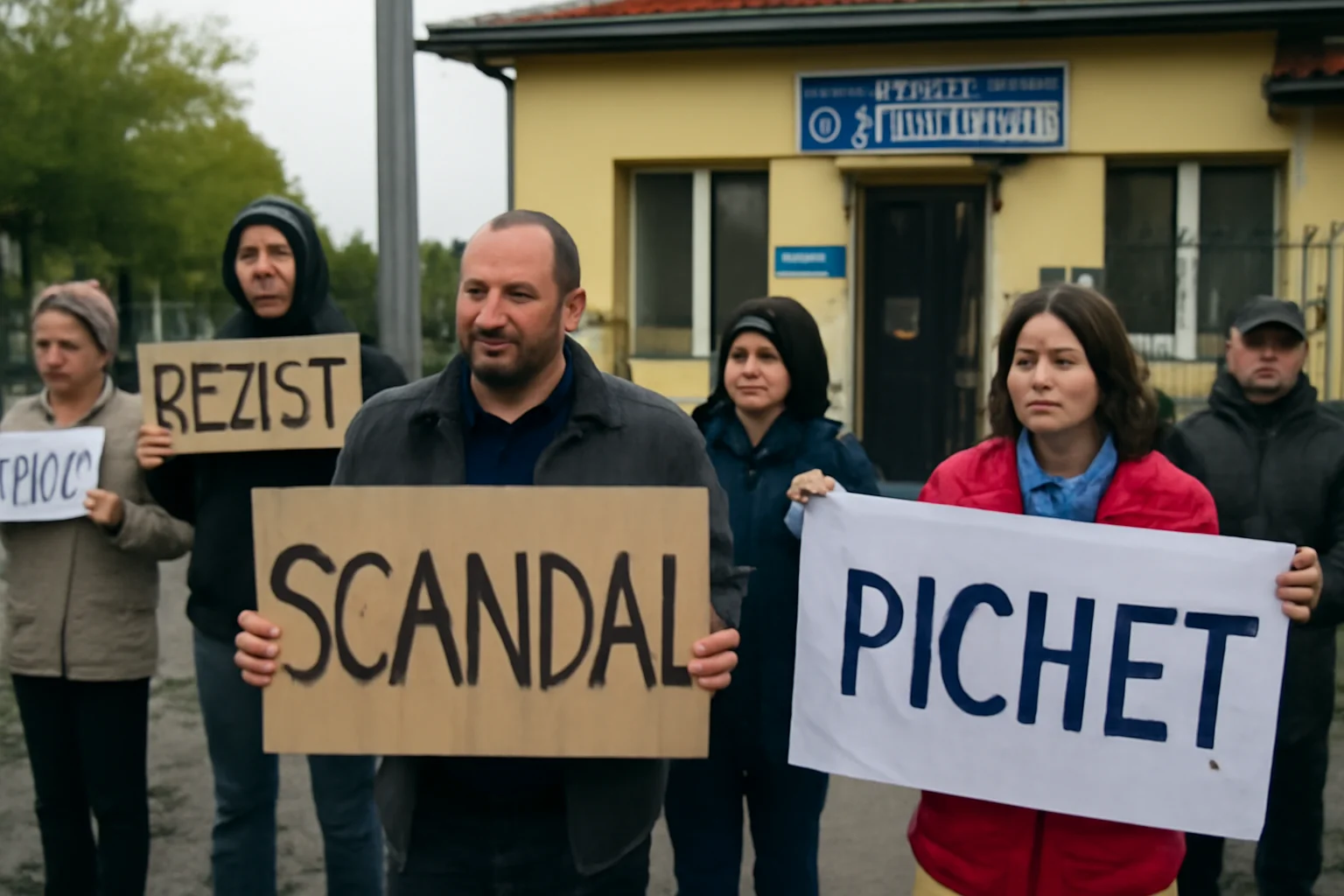 Incident cu scandal și pichetare la Secția 3 Poliție Rurală Satu Mare