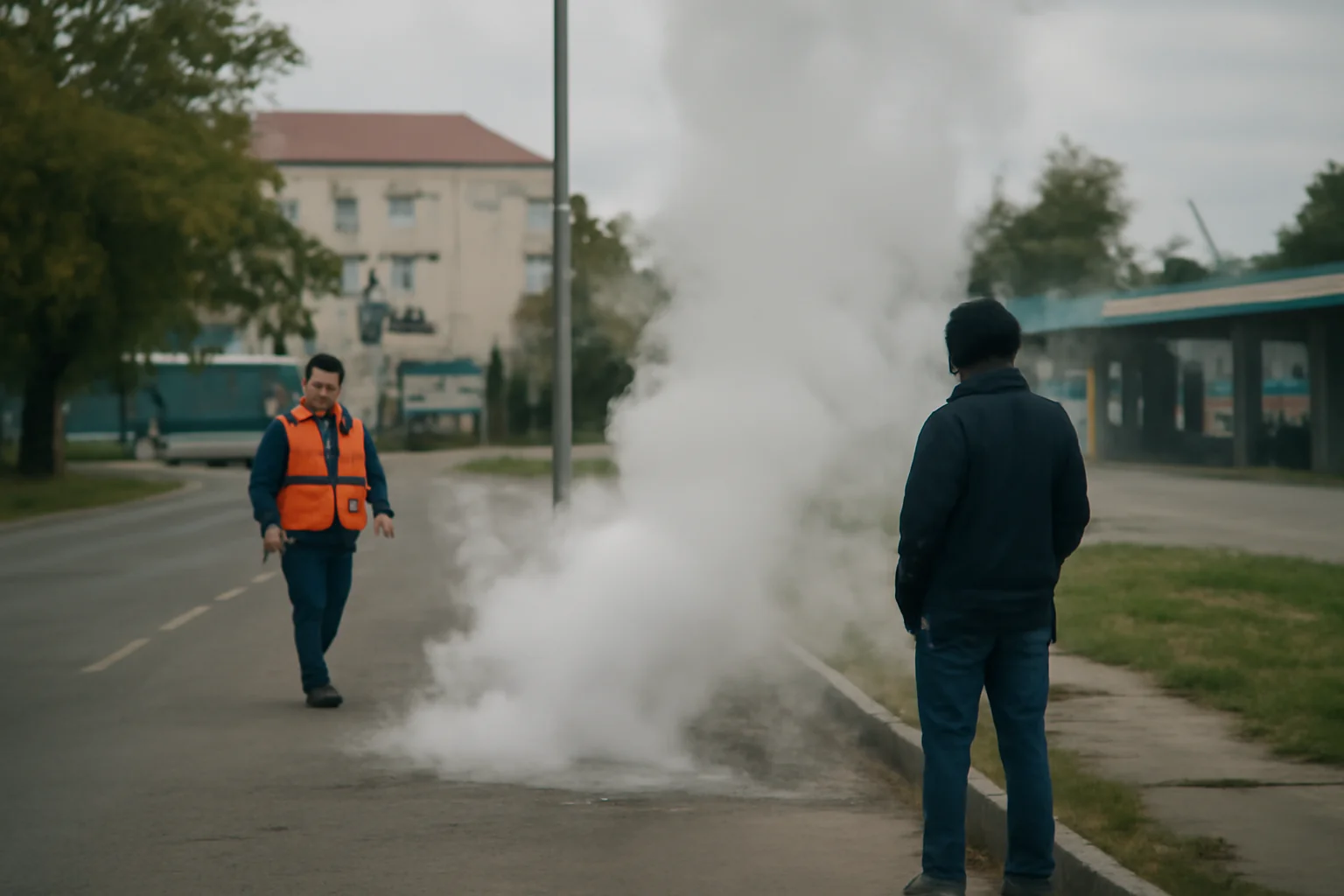 Incident cu scăpări de gaze lângă autogara din Satu Mare, perimetru securizat de pompieri