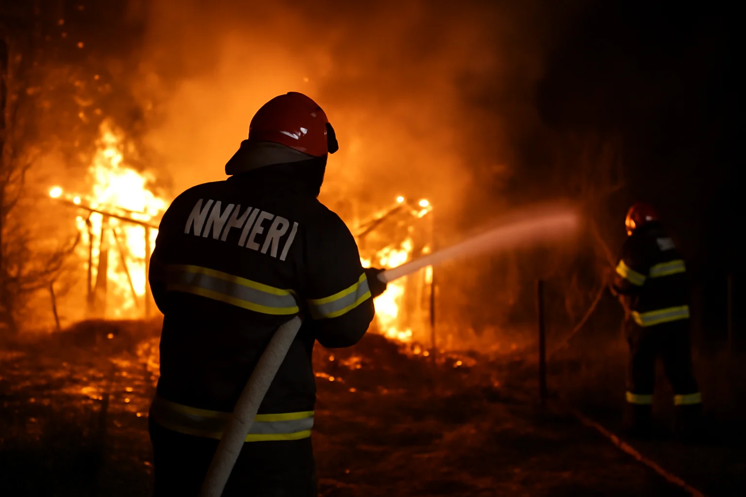 Intervenție ISU SOMEȘ în toiul nopții la un incendiu din județul Satu Mare