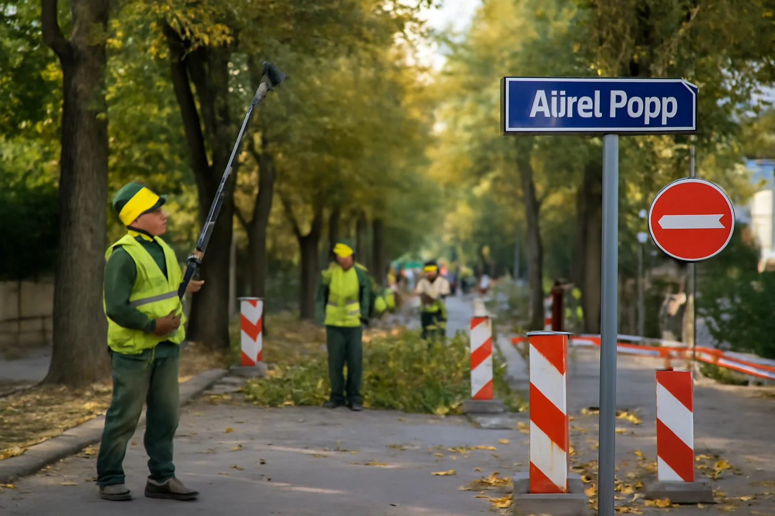 Lucrări de toaletare a arborilor pe strada Aurel Popp din Satu Mare și restricții temporare de circulație
