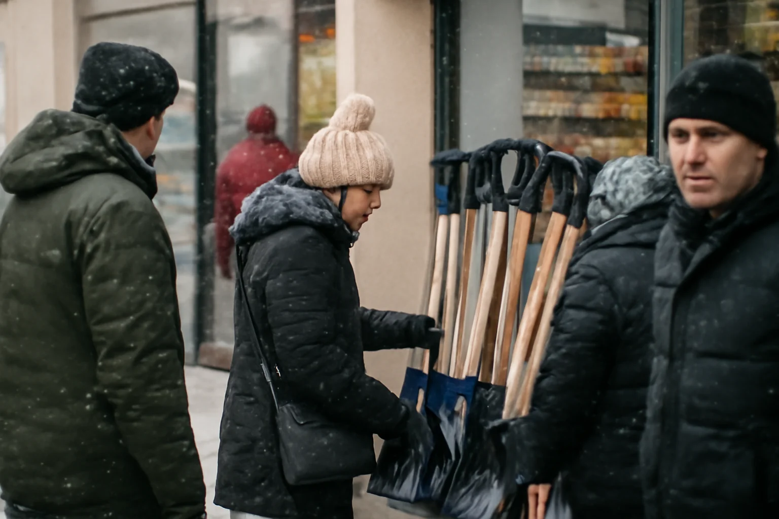 Ninsoarea din Satu Mare umple magazinele: lopețile pentru zăpadă s-au terminat în mai multe puncte de vânzare