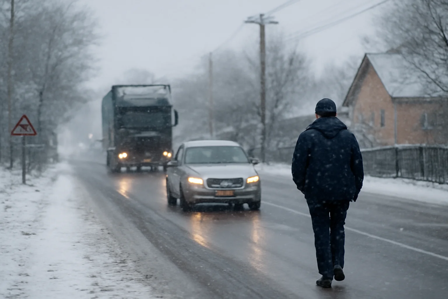 Ninsori și lapoviță la Satu Mare pe drumurile naționale, fără restricții de circulație