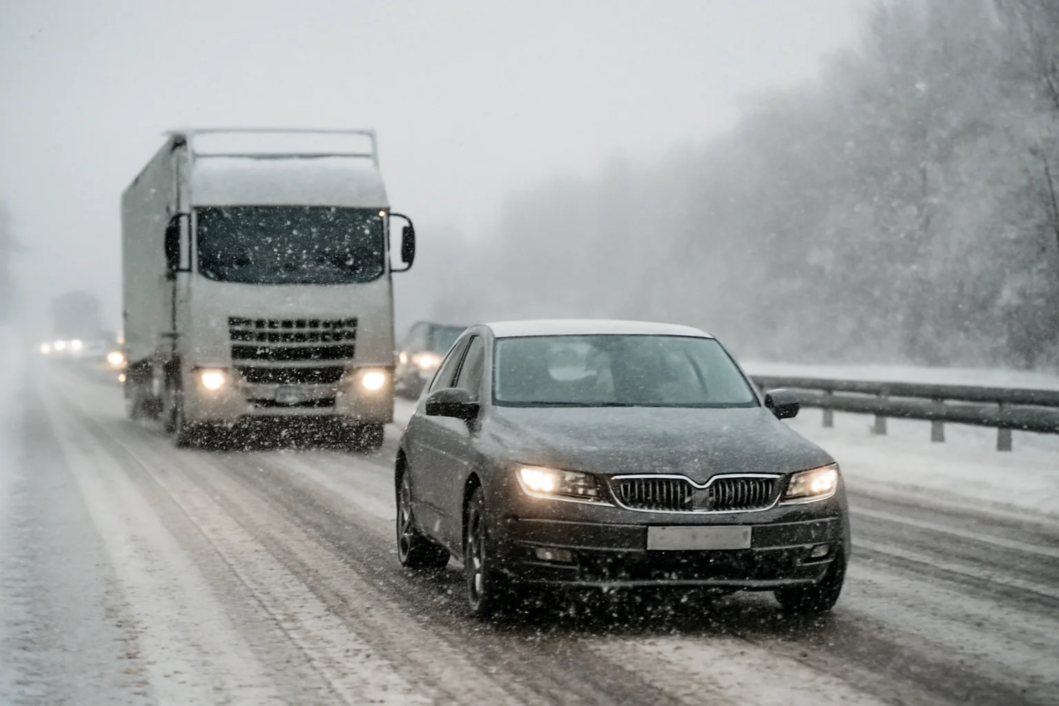 Ninsorile îngreunează traficul pe autostrăzile din Ungaria: avertisment pentru șoferii din Satu Mare