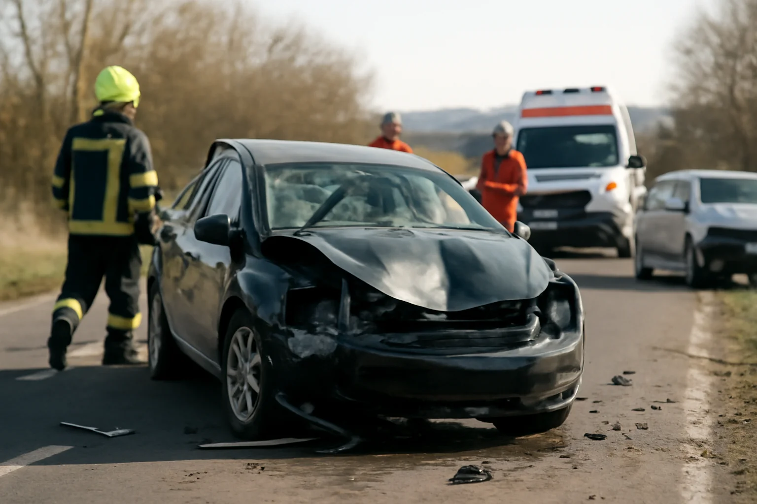 Patru persoane rănite într-un accident pe DN1C, la Livada, județul Satu Mare