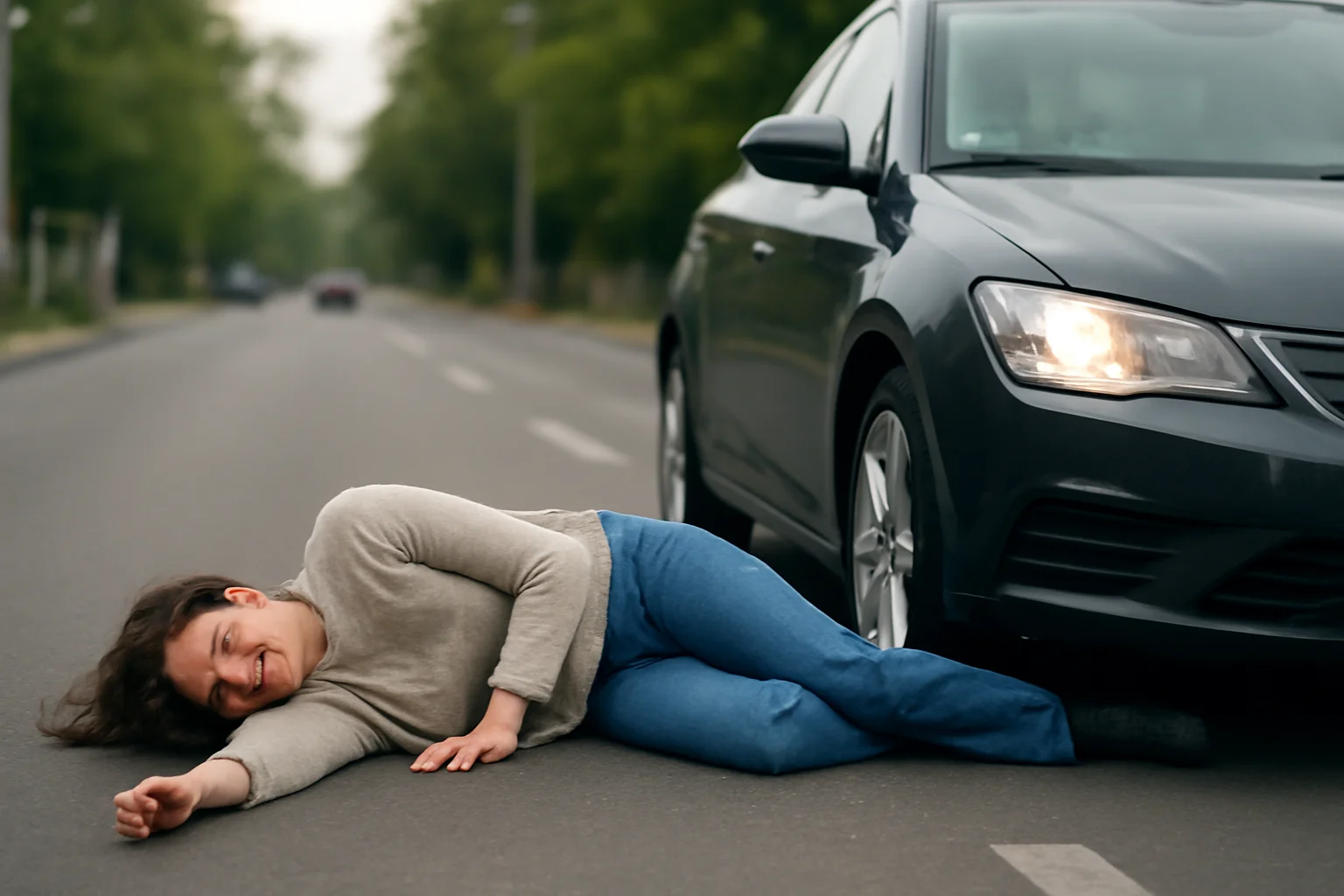 Pietonă accidentată grav de un autoturism după ce a traversat neregulamentar strada
