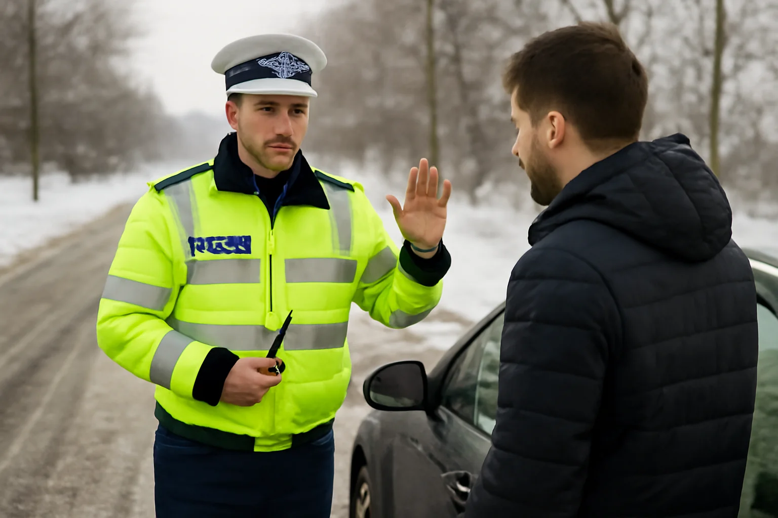 Polițiștii din Satu Mare le cer șoferilor prudență maximă și mașini echipate de iarnă