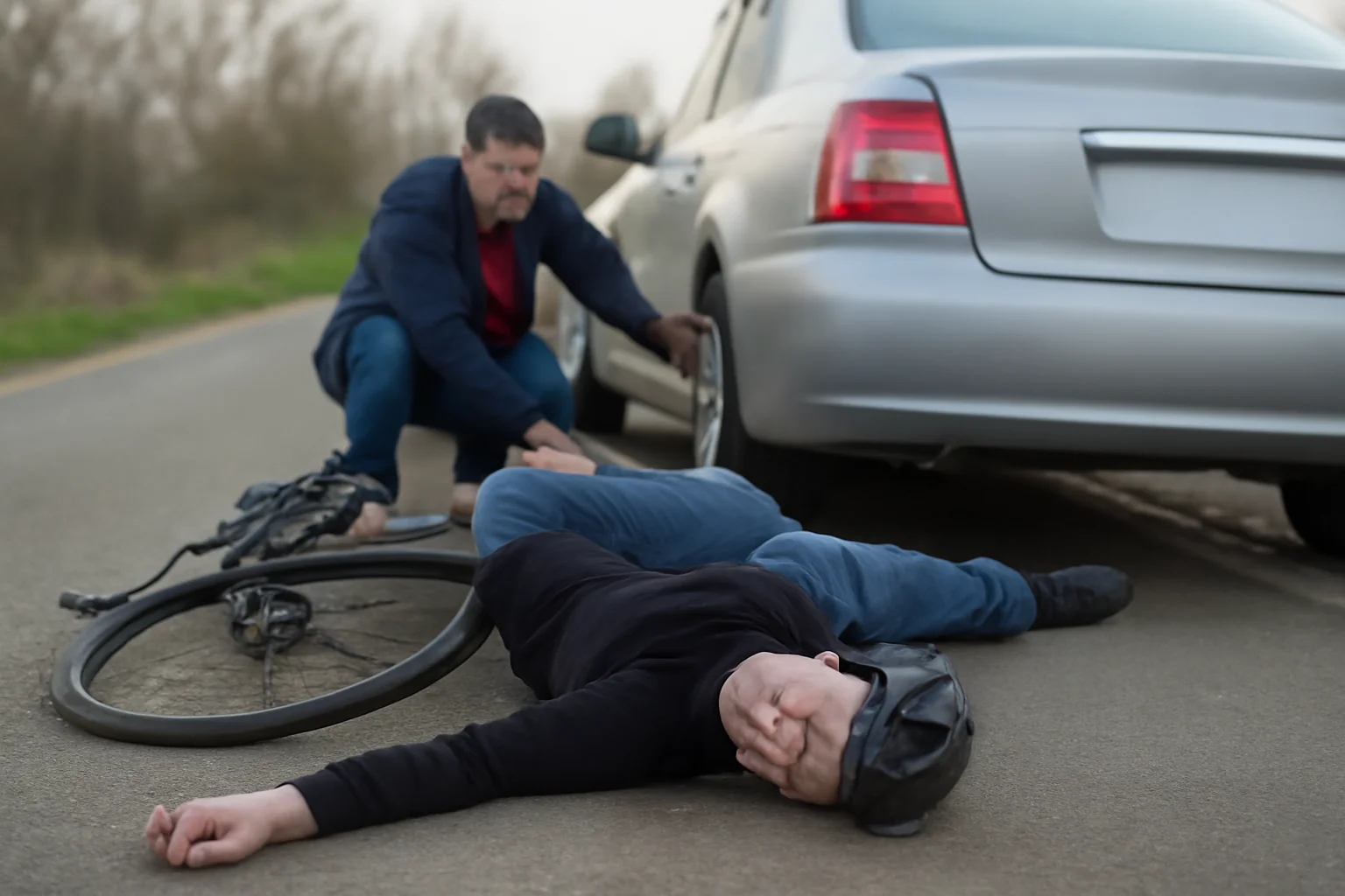 Șofer cercetat după un incident cu biciclist în Satu Mare; poliția spune că mutarea mașinii nu a schimbat răspunderea