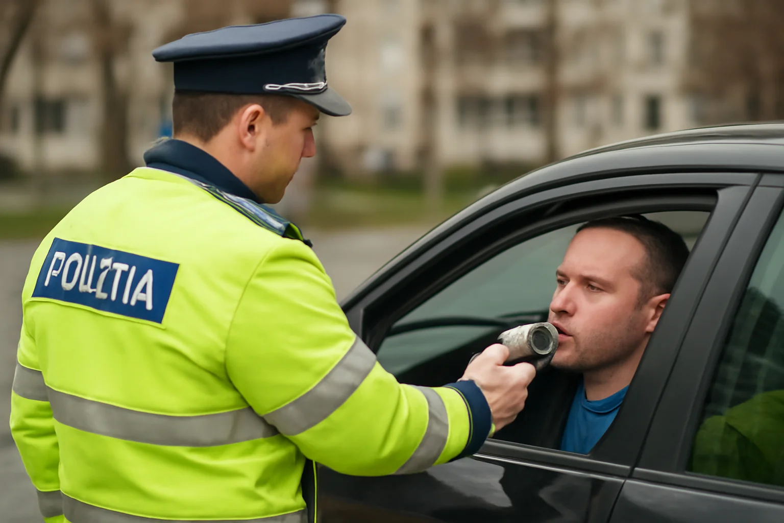 Șofer depistat băut la volan în municipiul Satu Mare, pe strada Micu Klein